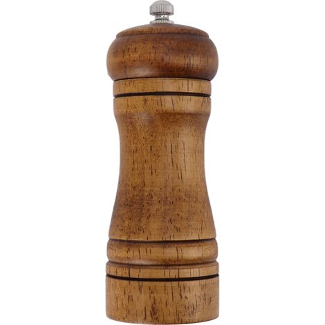 Moulin à poivre en bois professionnel, à grain réglable, avec noyau de broyage en céramique, pour usage domestique, 14,3 x 5,5 cm / 5,6 x 2,2 pouces (1/5)