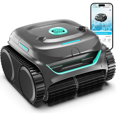 Wireless Pool Robot for Buried Pools 150㎡, Double Filtration, 3 Motors, Powerful Suction, Cleaning Walls (1/5)