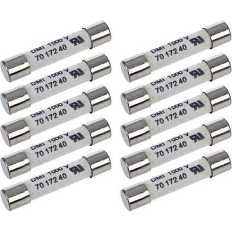 Fusibles en céramique blanche pratiques 1000 V 500 mA (lot de 10) pour multimètre (voir image) (1/5)