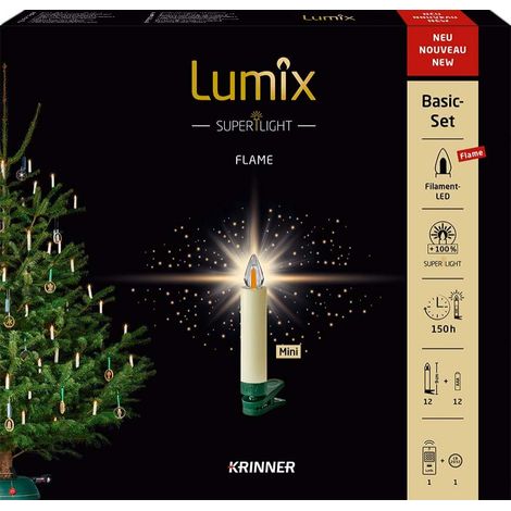 Lumix SuperLight Flame Basis 12er elfenbein Lichterketten