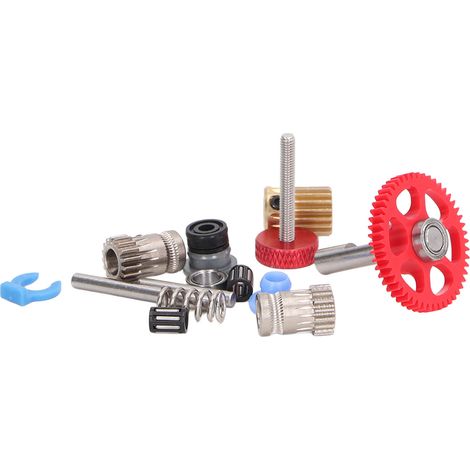 Doppelzahnrad-Montagesatz, Extruder mit rotem Rad, Zubehör für Voron 2.4, 0.1 und 1.8 3D-Drucker (1/5)