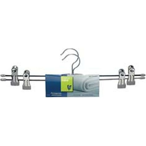 Stampella portagonne con clips cuore casa - set pz.2 - colore grigio - 4 pz