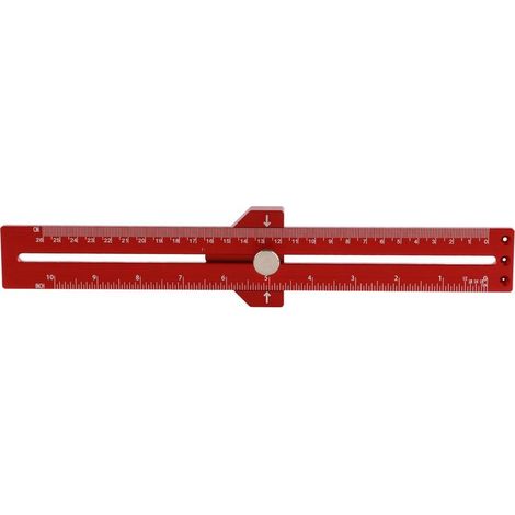 trusquinRègle de traçage type T en aluminium rouge avec graduation précise pour travail du bois (1/5)