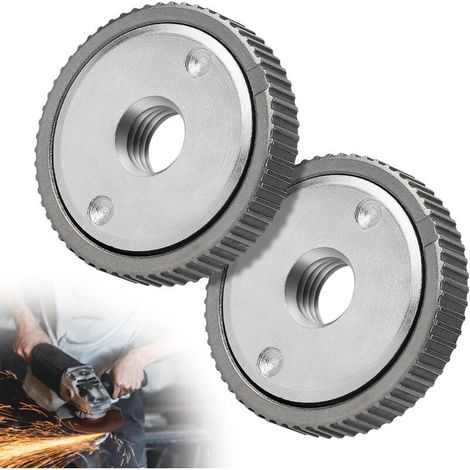 Écrou de serrage rapide 2 pièces pour meuleuse d'angle - Compatible avec filetage 14, accessoires pour disque à tronçonner le bois - OUYLAF (1/4)