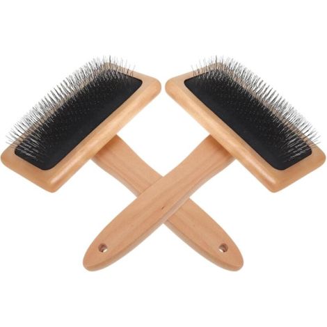 Lot de 2 Pinceaux à Aiguille à Feutrer Moyens en Bois Brosses Artisanales pour Feutrage de Laine Cardage Manuel Fibres Outils Polyvalents pour Projets Créatifs Textile et (1/5)