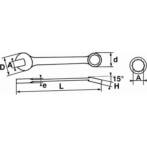 Chiave combinata 22 mm SAM - 50A22