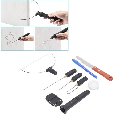 Elektrischer 4-in-1-Schaumstoffschneider (10-teilig) mit digitalem Temperatur- und Spannungsregler, 100–240 V Wechselstrom, 27-W-Schneidstift, Heizdraht gemäß europäischen Normen (1/5)