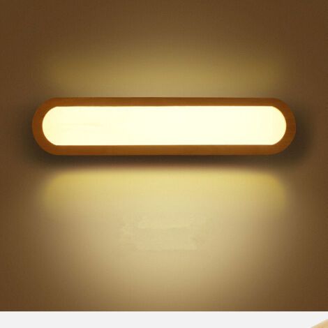 Pair Applique murale LED nordique en bois massif, luminaire décoratif d'intérieur, idéal pour une chambre à coucher, un couloir, des escaliers, une armoire carrée créative en bois, une lampe de lectur