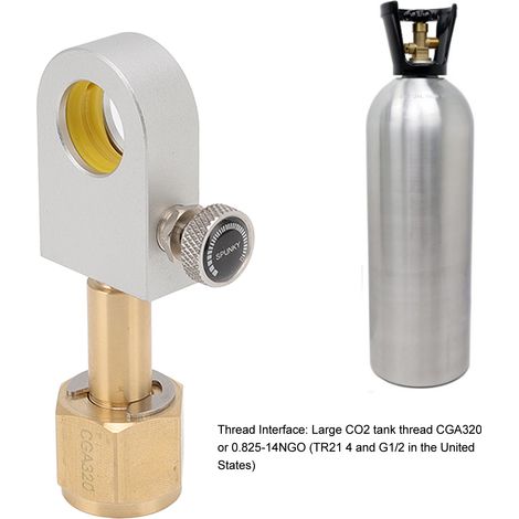 Ortviai Adaptateur de recharge CO2 pour machines SodaStream DUO/Terra/Art – Raccord rapide en cuivre CGA320 (1/4)