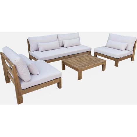 Salotto da giardino in legno di acacia, 5 posti (1/5)