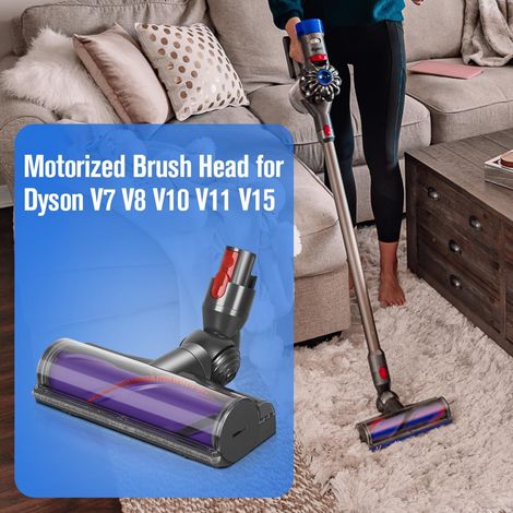 Testina per Dyson V7 V8 V10 V11 V15, spazzola elettrica di ricambio per pavimenti duri e tappeti (1/4)