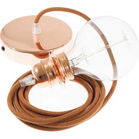 Lampe suspension Creative Cables rc23 cuivre 50 cm (1/3)