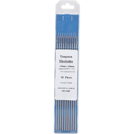 10pcs Électrodes TIG Cérium WC20 Gris Pointe DC Soudure (2,0x150mm) Lot de 10 Tiges Tungstène pour Poste à Souder (1/5)