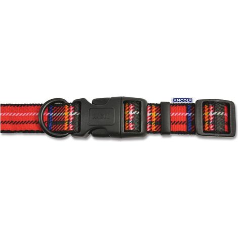 Ancol Adjustable Collar Tartan Red - lge - 804608 (1/2)