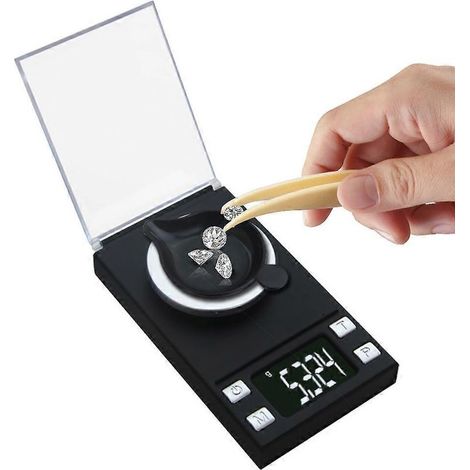 Balance électronique de précision (0,001 g à 100 g) pour bijoux, laboratoire, diamants, or, bactéries, usage médical, balance de poche numérique au milligramme.-AquaForge