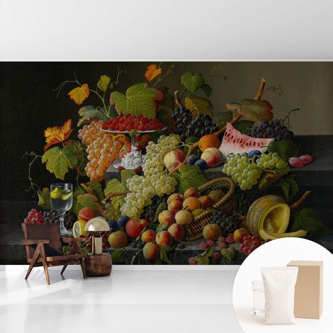 Tapete Vliestapete mit Kleber - Fototapete mit Motiv - Wandtapete modern - Wandgestaltung Fruchtkomposition 416x254 cm (1/5)