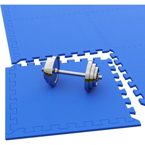 Tapis Sport & Jeu en Mousse Bleu - 16 Pièces 45 X 45 cm (1/5)