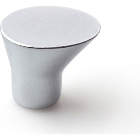 Pomo para mueble, modelo 762, de zamak con acabado cromo mate, ø16 mm, blíster 4 uds