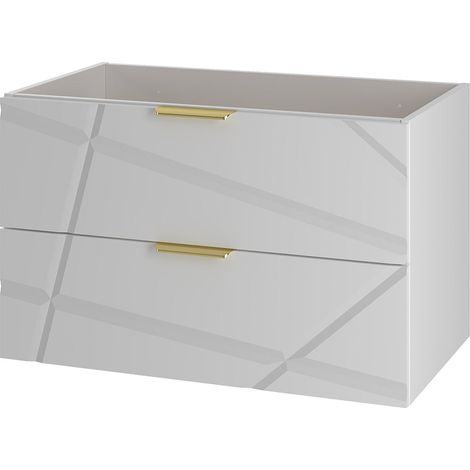 Waschtischunterschrank 80cm Aurora mit 2 Schubladen, Weiß (1/5)