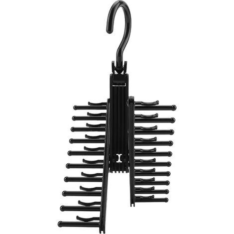 Cintre Organisateur à Crochets Réglables pour Ceintures, Foulards et Cravates - Porte-accessoires Polyvalent, Accroche Multiple, Rangement Mural ou Armoire, Design Durable (1/5)