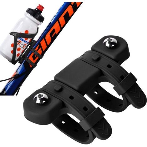 Supporto per portaborraccia da bicicletta monoblocco, design regolabile in silicone, portaborraccia per mountain bike, portaoggetti per bici da strada, 21 13 2 cm, per montaggio, nero (1/5)