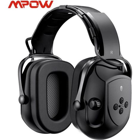 Casque de Protection Auditive - Mpow - Réglable - Bluetooth - NRR 29dB - SNR 36dB (1/5)