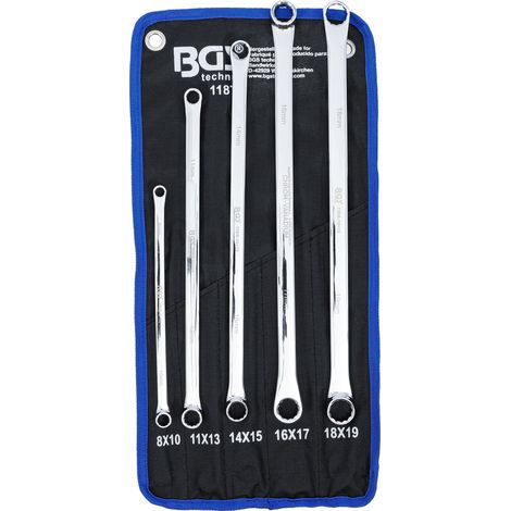 Juego  de  llaves  anulares  dobles  BGS  extra  largas  SW  8  -  19  mm  5  piezas  -  1187 (1/4)
