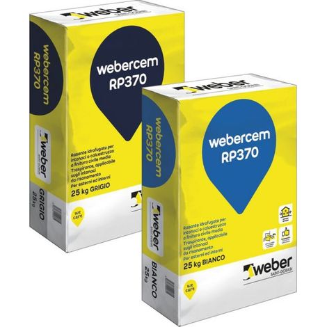Webercem rp370 rasante cementizio grigio sacco kg 25