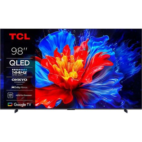 TCL – TV QLED 98 pouces 248 cm – 4K UHD – Aluminium brossé – 4 ports HDMI – Classe énergétique A