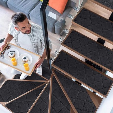 Tappetini antiscivolo per scale - Sicurezza e decorazione - set da 15 - 65 cm x 20 cm (1/5)