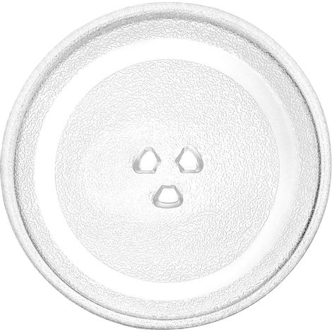 Plateau tournant Universel en Verre pour Micro-Ondes - 24,5 cm - Plateau de Rechange en Forme de Y - Plat Rond en Verre pour la Plupart des Fours à Micro-Ondes (1/5)