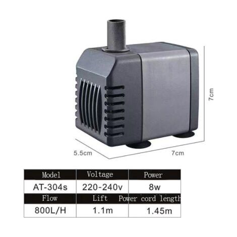Pompe submersible, petite pompe de circulation d'échange d'eau ultra-silencieuse (AT-304S,8W) (1/5)