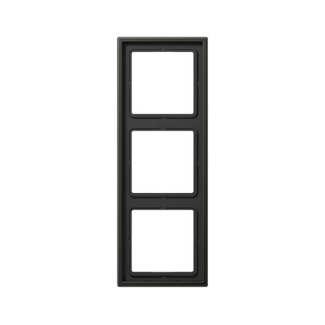 Jung Marco 3 veces, LS 990, IP 44, aluminio lacado, antracita, montaje vertical y horizontal AL 2983 AN