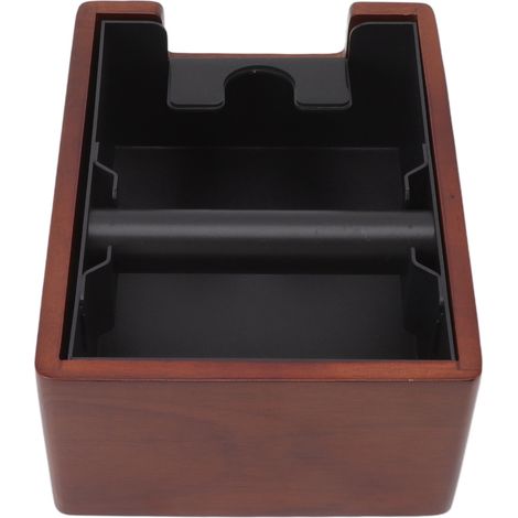 Boîte à café avec support en bois et ABS, bac à marc de café intégré, idéale pour la maison et le café. (1/5)