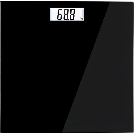 Báscula electrónica de baño de cristal, delgada, 180 kg XXL