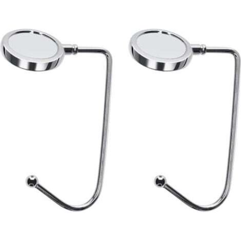 Stück Handtaschenhaken - Silber - Faltbare Taschenhaken - Taschenhalter für Tisch oder Schreibtisch - Zum Aufhängen von Handtaschen und kleinen Gegenständen (1/4)