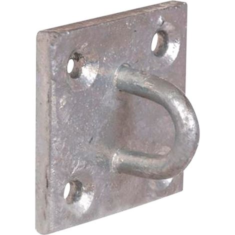 Merriway BH02050 Anello Sezione con Piastra Quadrata, Acciaio Zincato, Bianco, 50 mm (1/2)