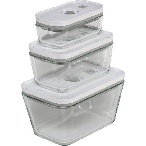 Set cajas vacío Zwilling vidrio borosilicato gris transparente