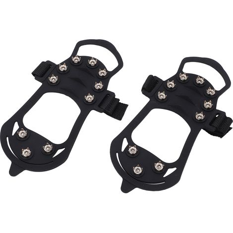 Crampons antidérapants 10 pointes pour chaussures de randonnée neige et glace taille XL (1/5)