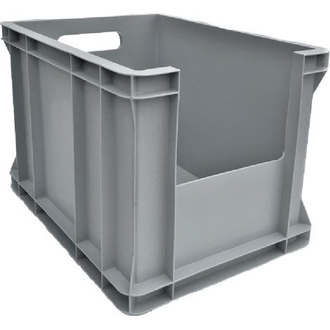 Conteneur avec fenêtre de visualisation 400x300x320 Gris (1/3)