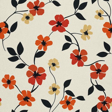 Dekorativer Outdoor-Stoff Oxford - Motiv Blumen I DX5411 (1/5)