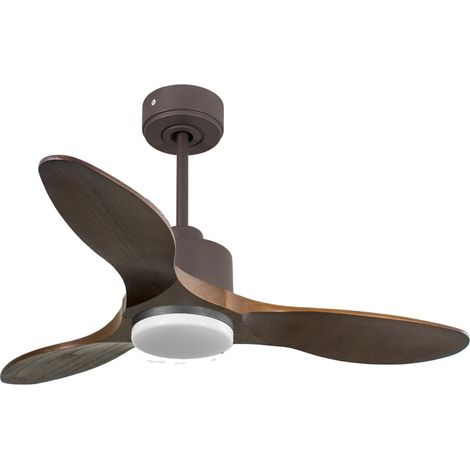 Le super destratificateur et ventilateur HVLS Ouray, 223 Cm design noir pales bois clairs , wifi thermostat. (1/5)