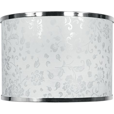 "Paralume BOEME bianco cromo in polvinico lampadine E27"