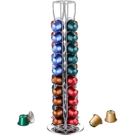 Soporte giratorio para cápsulas Nespresso Original - Capacidad para 40 cápsulas - Solución de almacenamiento para cápsulas originales que ahorra espacio (1/5)