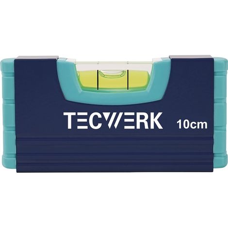 TECWERK Wasserwaage 10cm Alu.blau ± 1,0 mm/m TECWERK
