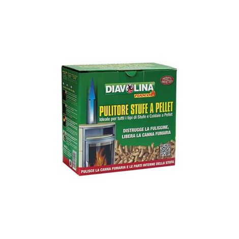 DIAVOLINA PELLET SPAZZACAMINO- - kg.1,5 - 10 pezzi DIAVOLINA