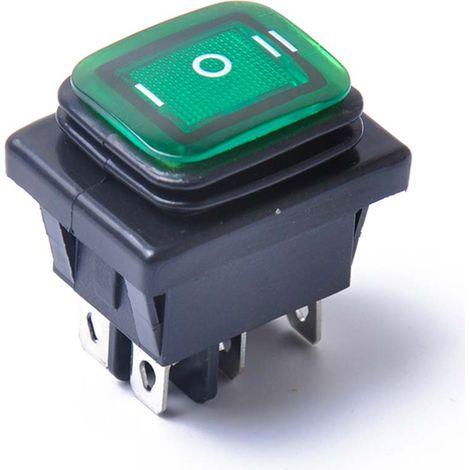 Interrupteur à bascule étanche à verrouillage, 6 broches, 12 V, pour éclairage LED de voiture ou bateau. (1/5)