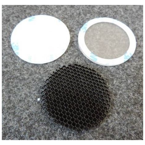 Kit 3 diffuseurs optique Ø 50mm Nid d'abeille, transparent et opaque pour Spot encastré SEET EUROPOLE 2598 (1/3)