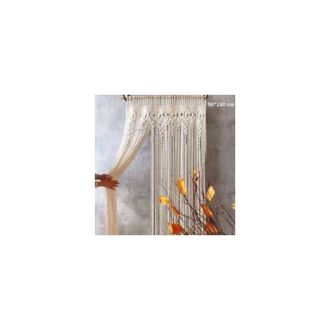 Macramé, Tenture Türvorhang Rideau de Porte, Fenêtre, Rideau en toile de Fond de Mariage Tapisserie Tapisserie 90x180cm (1/5)