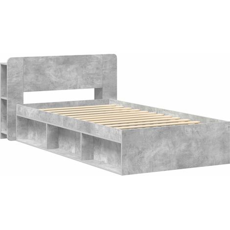 Maison Exclusive - Telaio del letto con storage Grigio Cemento 80 x 200 cm (1/5)